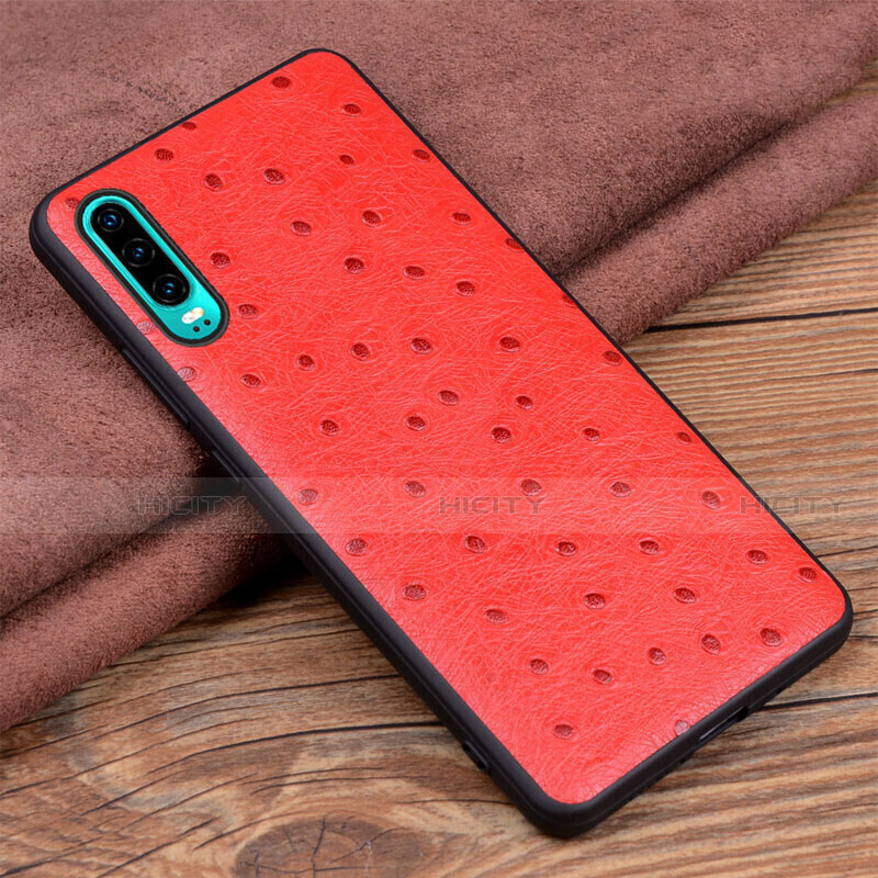 Handyhülle Hülle Luxus Leder Schutzhülle R03 für Huawei P30 Rot Plus