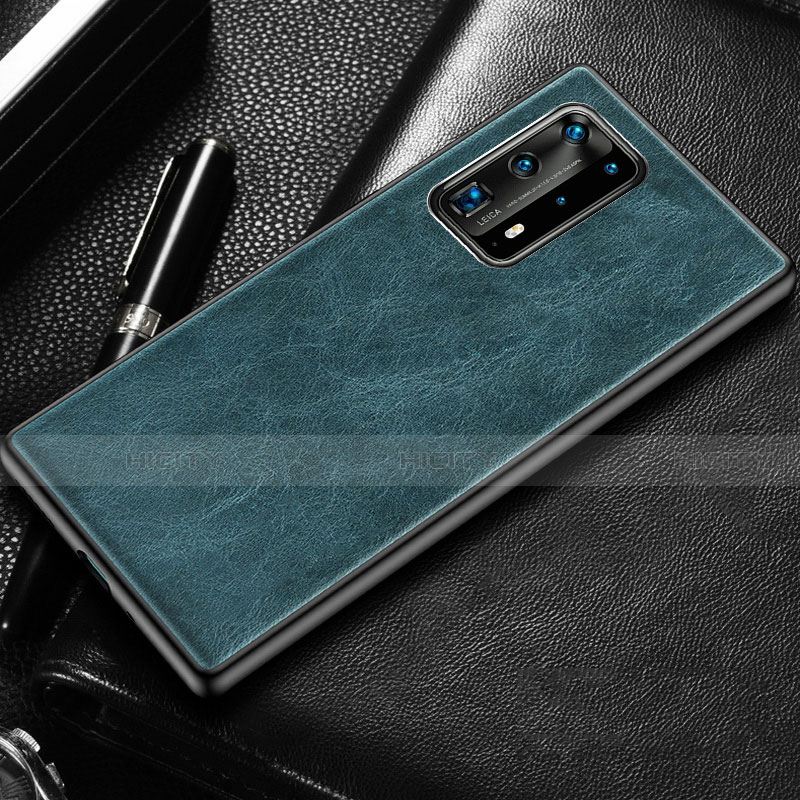 Handyhülle Hülle Luxus Leder Schutzhülle R03 für Huawei P40 Pro+ Plus Blau