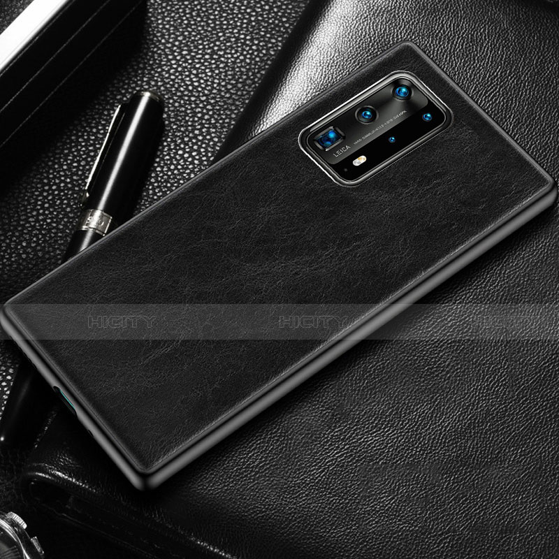 Handyhülle Hülle Luxus Leder Schutzhülle R03 für Huawei P40 Pro+ Plus Schwarz