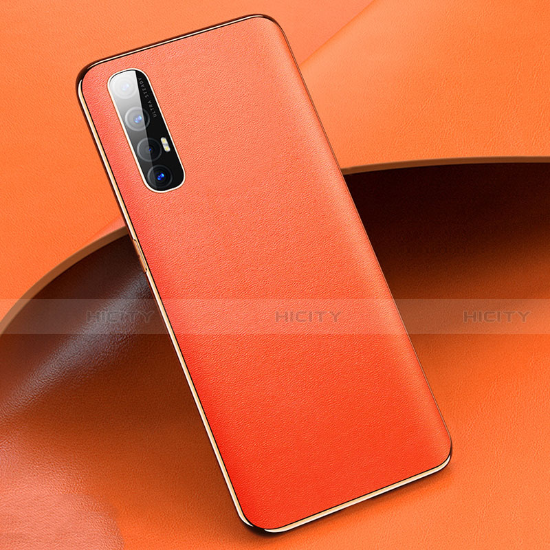 Handyhülle Hülle Luxus Leder Schutzhülle R03 für Oppo Reno3 Pro Orange