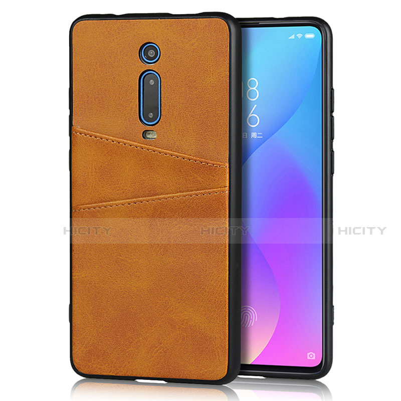 Handyhülle Hülle Luxus Leder Schutzhülle R03 für Xiaomi Mi 9T Pro Orange