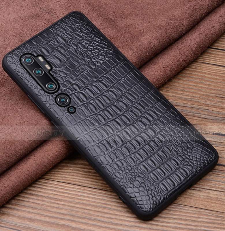 Handyhülle Hülle Luxus Leder Schutzhülle R03 für Xiaomi Mi Note 10 Schwarz