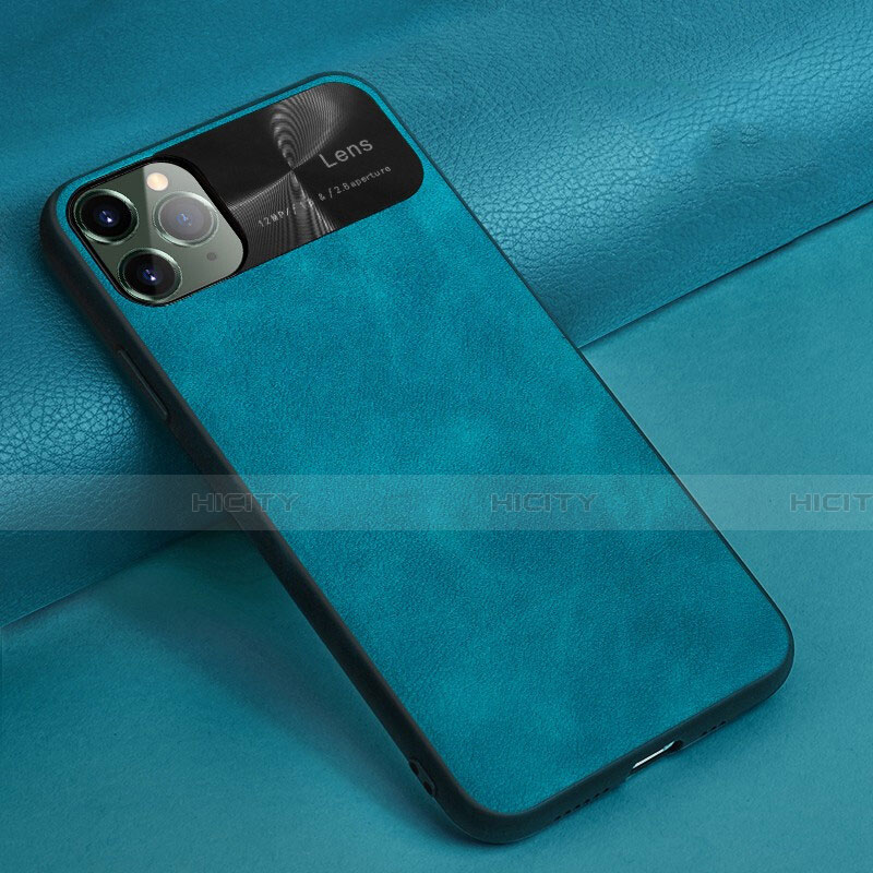 Handyhülle Hülle Luxus Leder Schutzhülle R04 für Apple iPhone 11 Pro Max Blau Plus