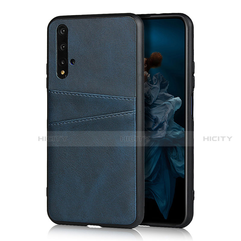 Handyhülle Hülle Luxus Leder Schutzhülle R04 für Huawei Honor 20 Blau