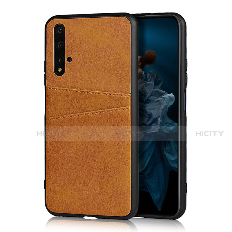 Handyhülle Hülle Luxus Leder Schutzhülle R04 für Huawei Honor 20S Orange