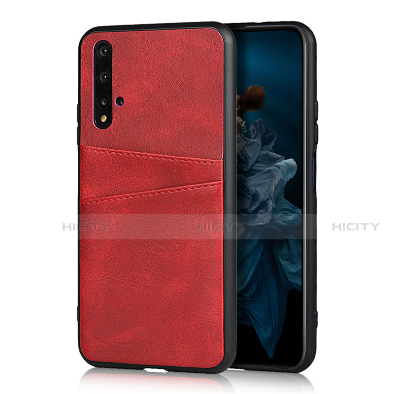 Handyhülle Hülle Luxus Leder Schutzhülle R04 für Huawei Honor 20S Rot