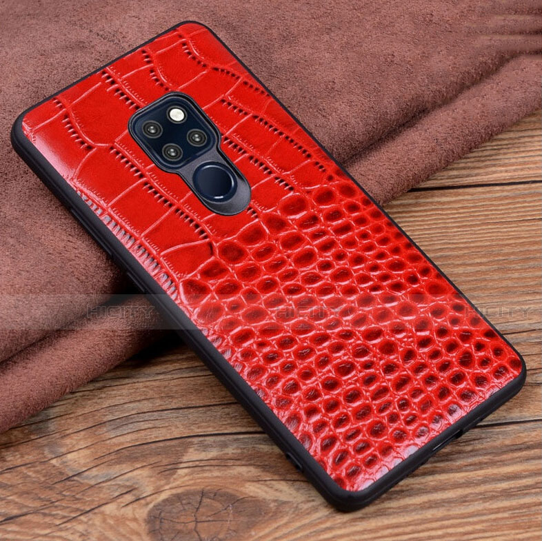 Handyhülle Hülle Luxus Leder Schutzhülle R04 für Huawei Mate 20 Rot