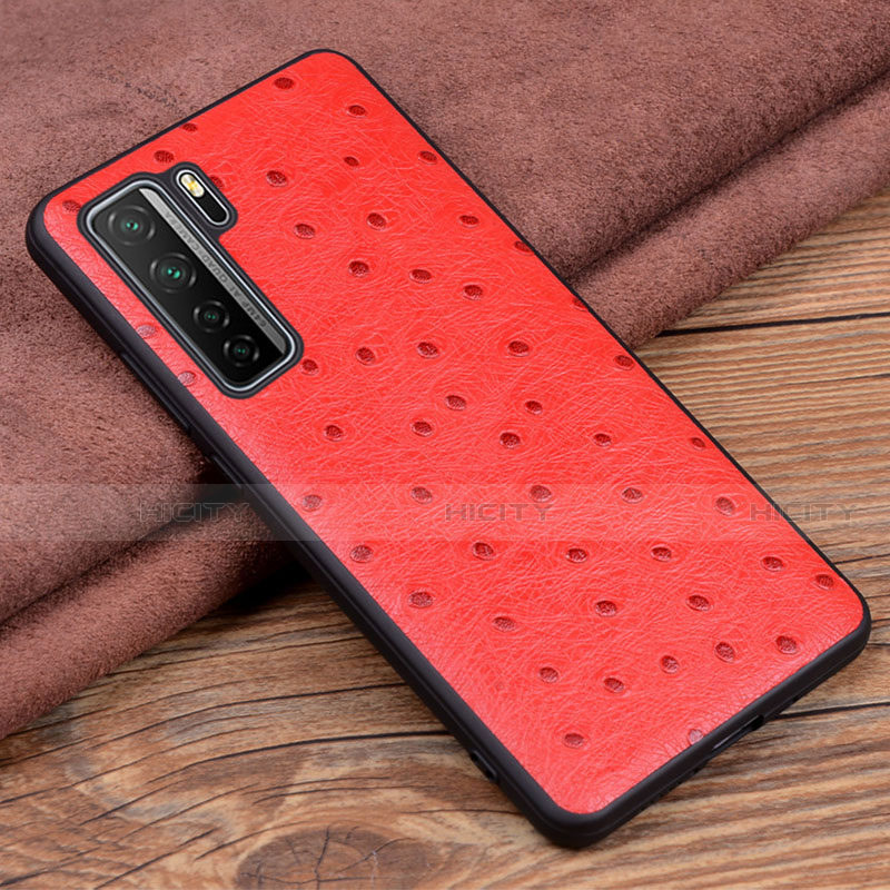 Handyhülle Hülle Luxus Leder Schutzhülle R04 für Huawei Nova 7 SE 5G Rot Plus