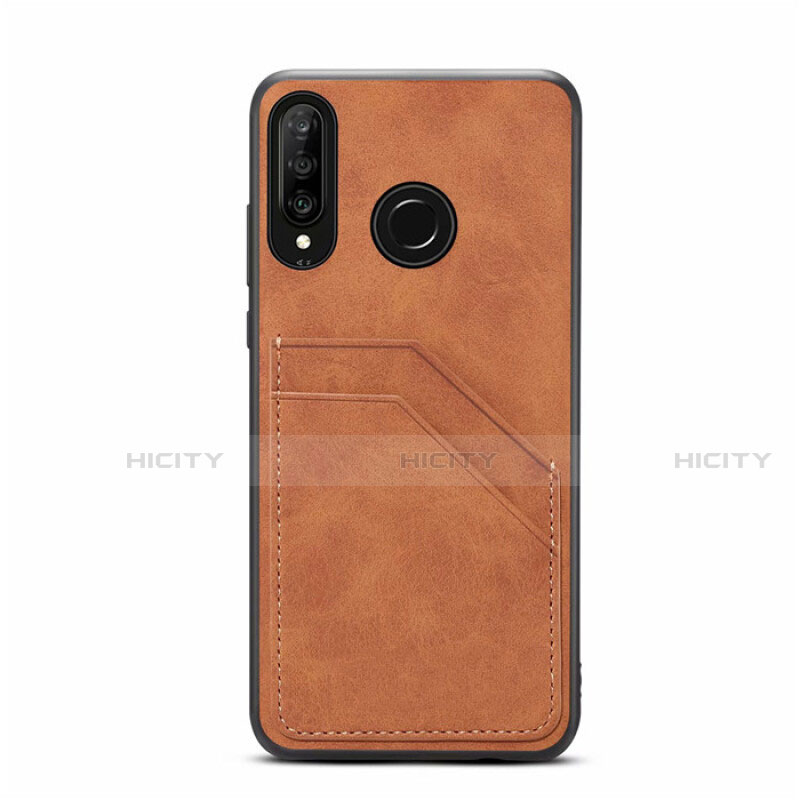 Handyhülle Hülle Luxus Leder Schutzhülle R04 für Huawei P30 Lite New Edition Orange