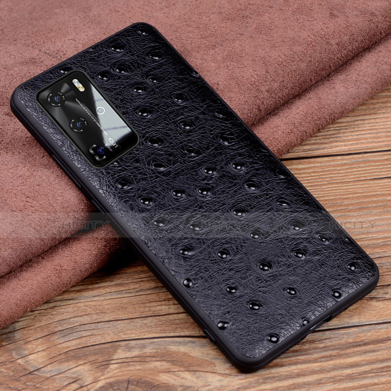 Handyhülle Hülle Luxus Leder Schutzhülle R04 für Huawei P40 Pro Schwarz Plus