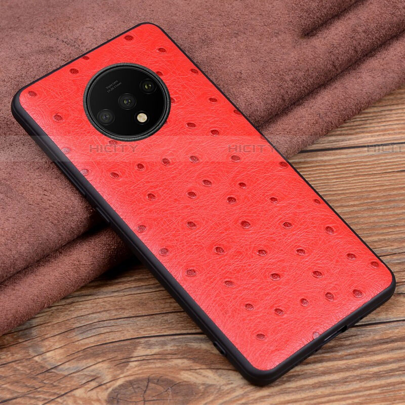 Handyhülle Hülle Luxus Leder Schutzhülle R04 für OnePlus 7T Rot Plus