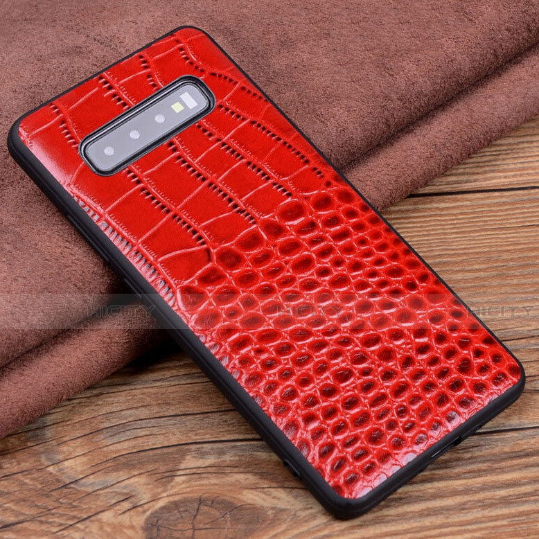 Handyhülle Hülle Luxus Leder Schutzhülle R04 für Samsung Galaxy S10