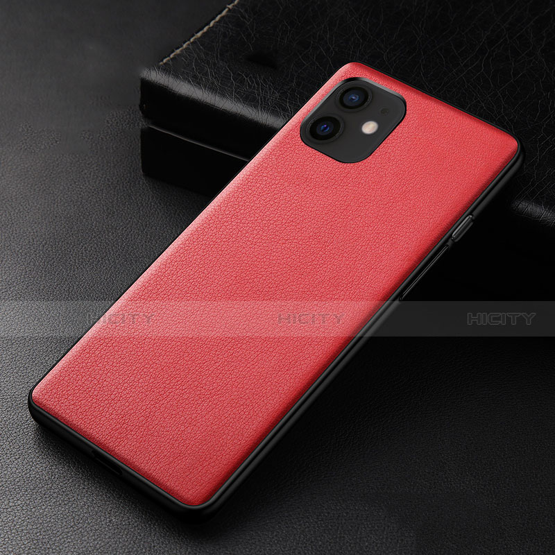 Handyhülle Hülle Luxus Leder Schutzhülle R05 für Apple iPhone 12 Mini Rot Plus