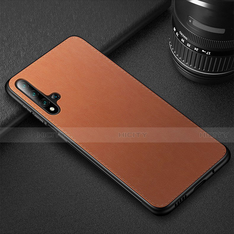 Handyhülle Hülle Luxus Leder Schutzhülle R05 für Huawei Honor 20S Orange