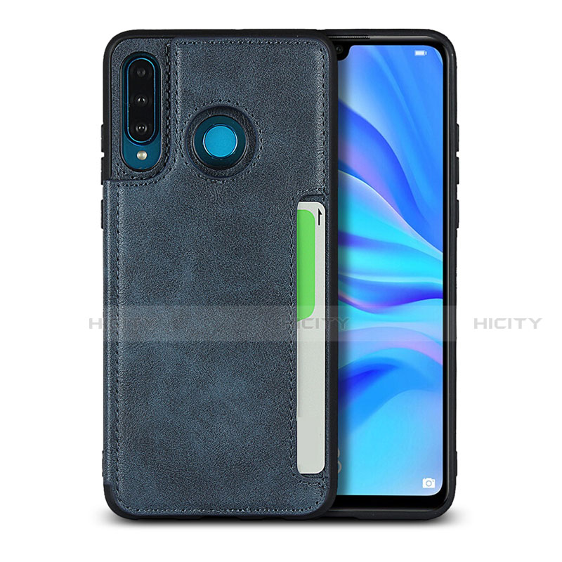 Handyhülle Hülle Luxus Leder Schutzhülle R05 für Huawei P30 Lite Blau