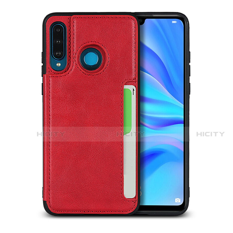 Handyhülle Hülle Luxus Leder Schutzhülle R05 für Huawei P30 Lite New Edition Rot Plus