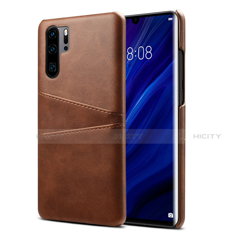 Handyhülle Hülle Luxus Leder Schutzhülle R05 für Huawei P30 Pro Braun