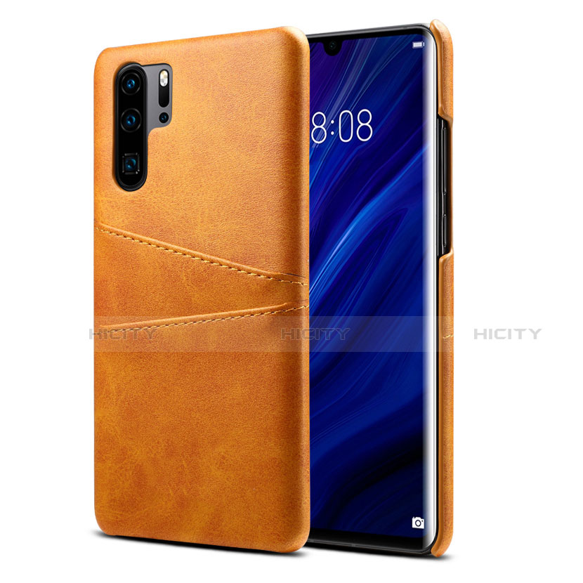 Handyhülle Hülle Luxus Leder Schutzhülle R05 für Huawei P30 Pro New Edition Orange Plus