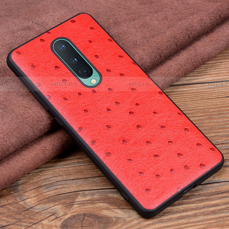 Handyhülle Hülle Luxus Leder Schutzhülle R05 für OnePlus 8 Rot Plus