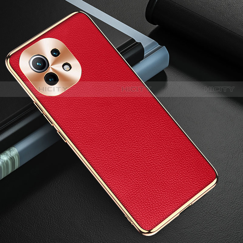 Handyhülle Hülle Luxus Leder Schutzhülle R05 für Xiaomi Mi 11 Lite 4G Rot