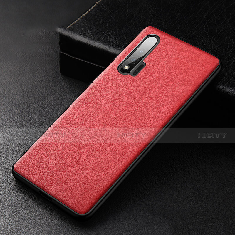 Handyhülle Hülle Luxus Leder Schutzhülle R06 für Huawei Nova 6 5G Rot Plus