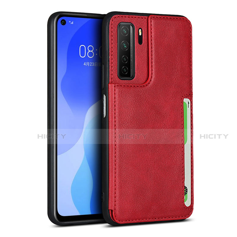 Handyhülle Hülle Luxus Leder Schutzhülle R06 für Huawei Nova 7 SE 5G Rot