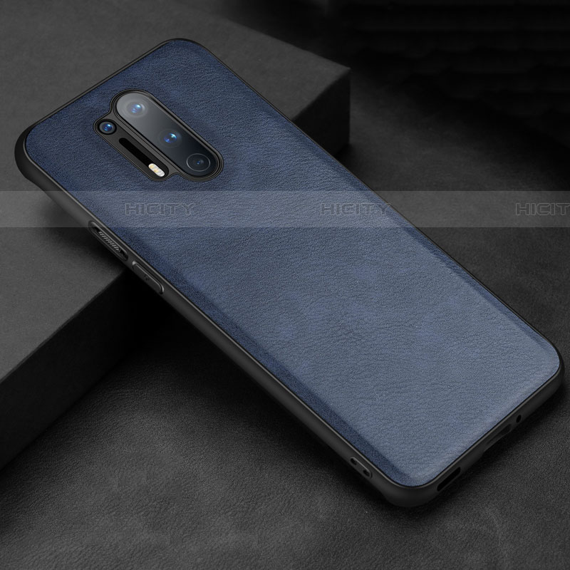 Handyhülle Hülle Luxus Leder Schutzhülle R06 für OnePlus 8 Pro Blau