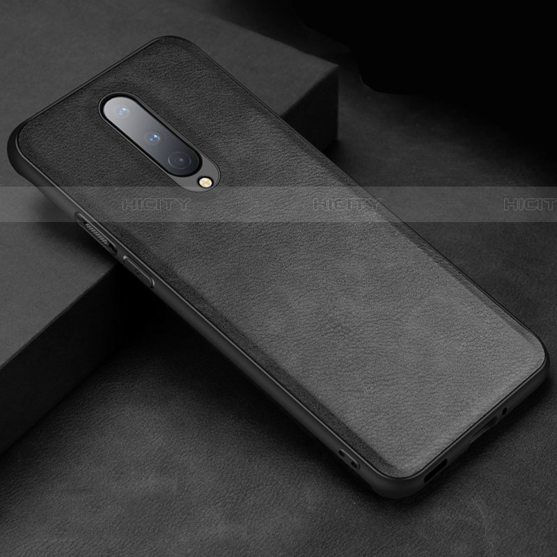 Handyhülle Hülle Luxus Leder Schutzhülle R06 für OnePlus 8 Schwarz Plus