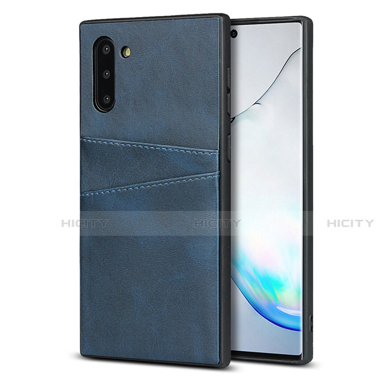 Handyhülle Hülle Luxus Leder Schutzhülle R06 für Samsung Galaxy Note 10 5G Blau