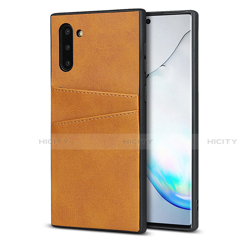 Handyhülle Hülle Luxus Leder Schutzhülle R06 für Samsung Galaxy Note 10 5G Orange