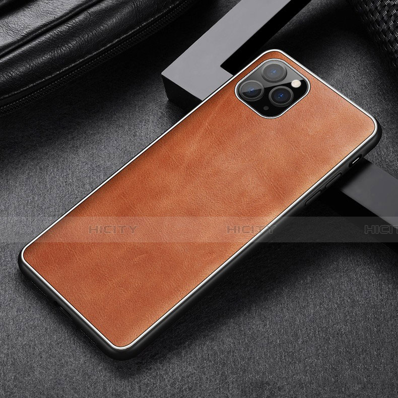 Handyhülle Hülle Luxus Leder Schutzhülle R07 für Apple iPhone 11 Pro Orange