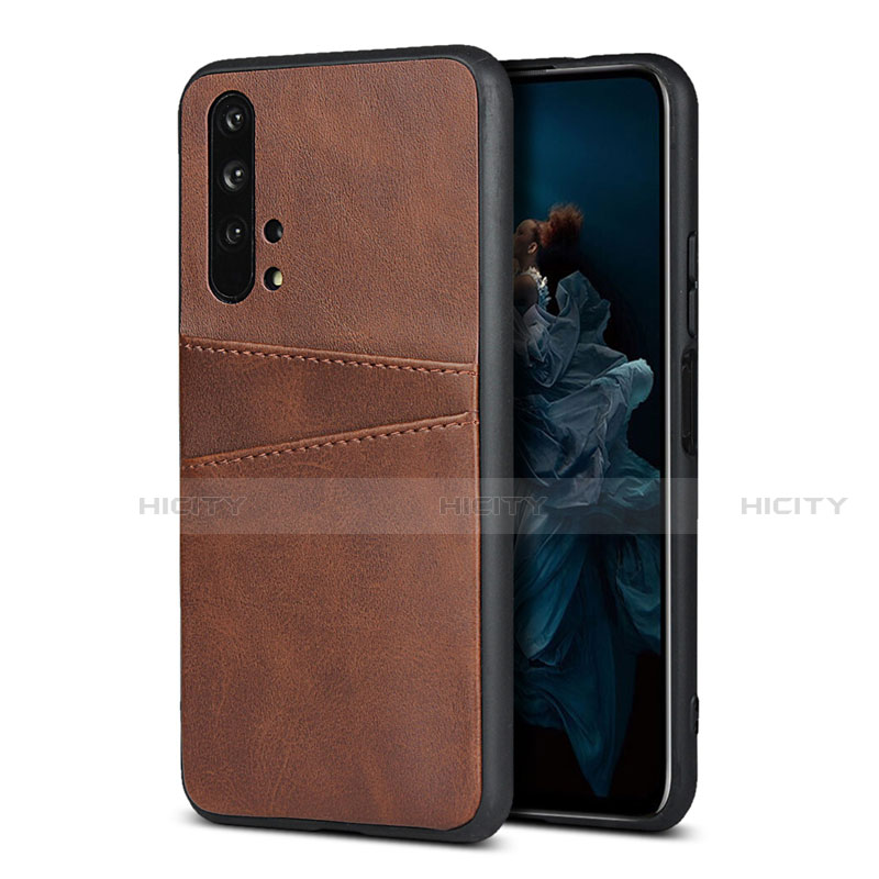 Handyhülle Hülle Luxus Leder Schutzhülle R07 für Huawei Honor 20 Pro Braun Plus