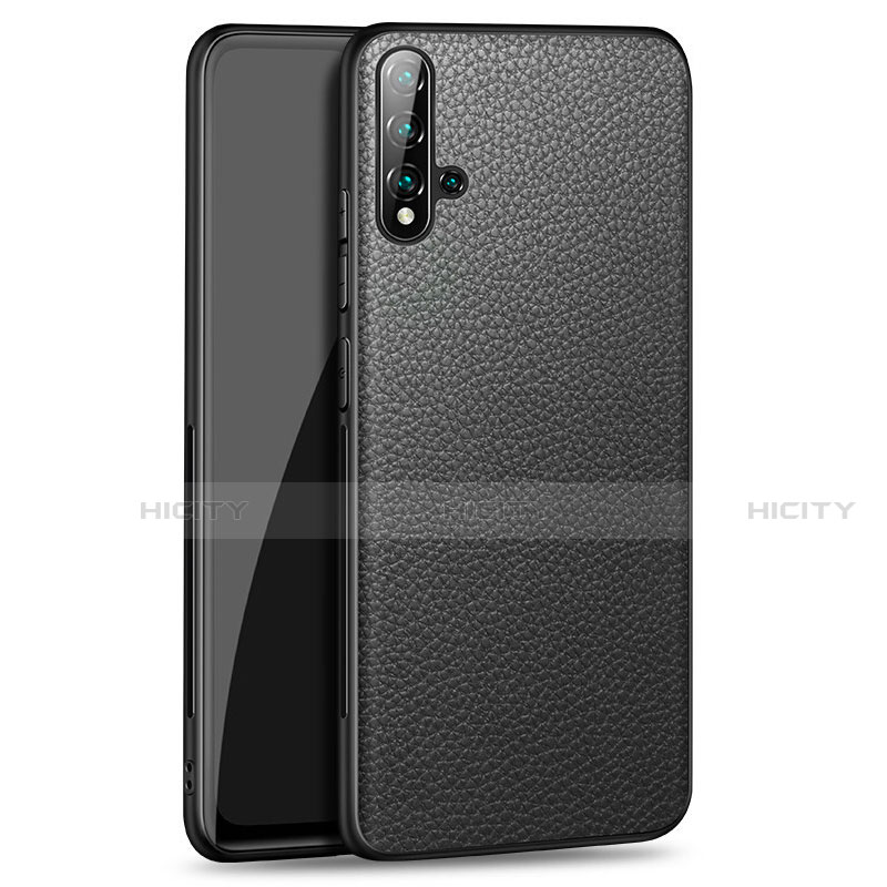 Handyhülle Hülle Luxus Leder Schutzhülle R07 für Huawei Nova 5 Schwarz