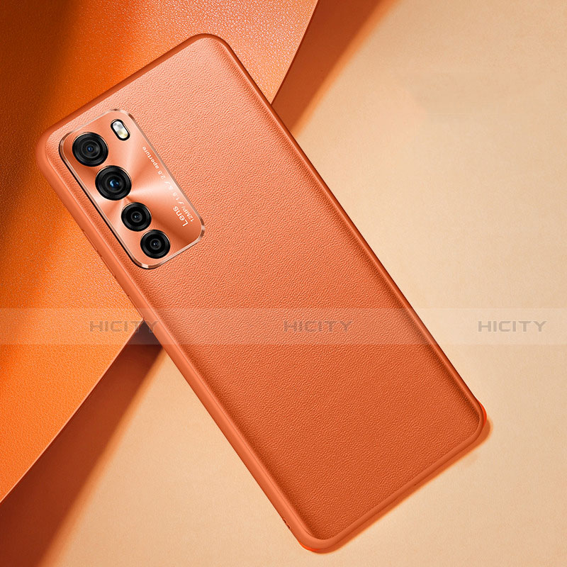 Handyhülle Hülle Luxus Leder Schutzhülle R08 für Huawei Nova 7 SE 5G Orange