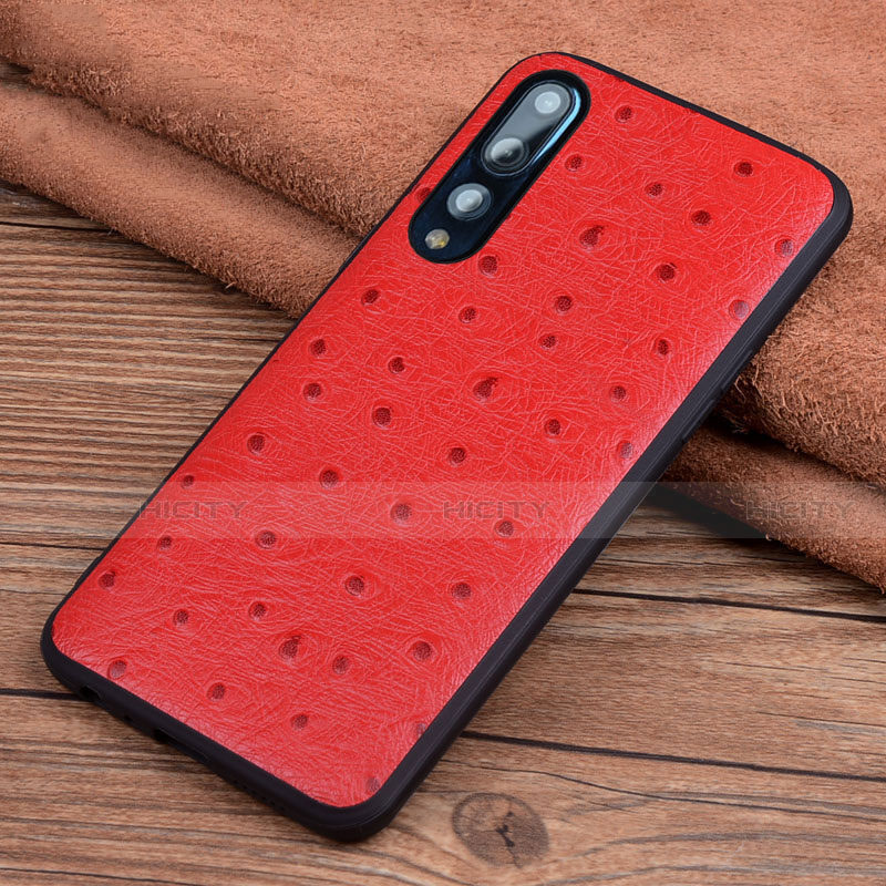 Handyhülle Hülle Luxus Leder Schutzhülle R08 für Huawei P20 Pro Rot Plus