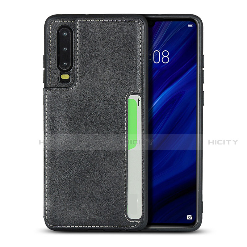 Handyhülle Hülle Luxus Leder Schutzhülle R08 für Huawei P30 Schwarz Plus