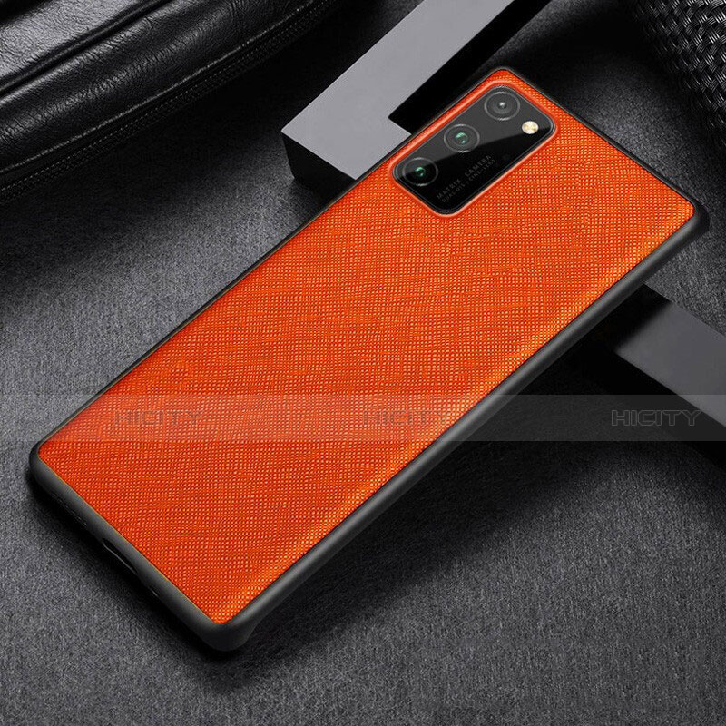 Handyhülle Hülle Luxus Leder Schutzhülle R09 für Huawei Honor View 30 Pro 5G Orange