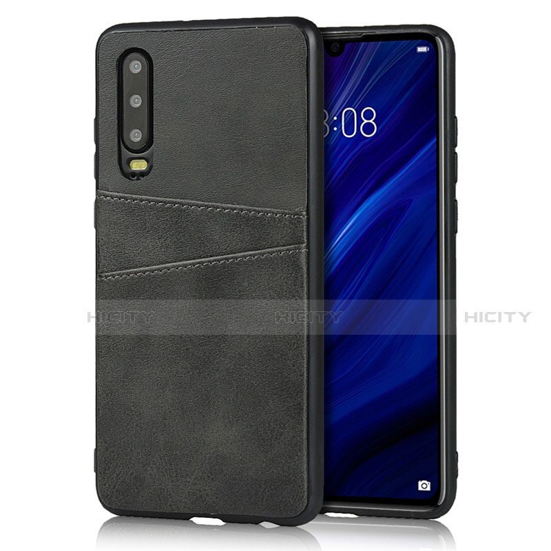 Handyhülle Hülle Luxus Leder Schutzhülle R09 für Huawei P30 Schwarz