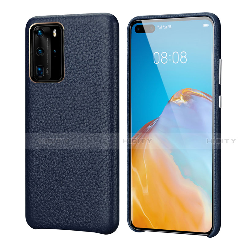 Handyhülle Hülle Luxus Leder Schutzhülle R09 für Huawei P40 Pro Blau