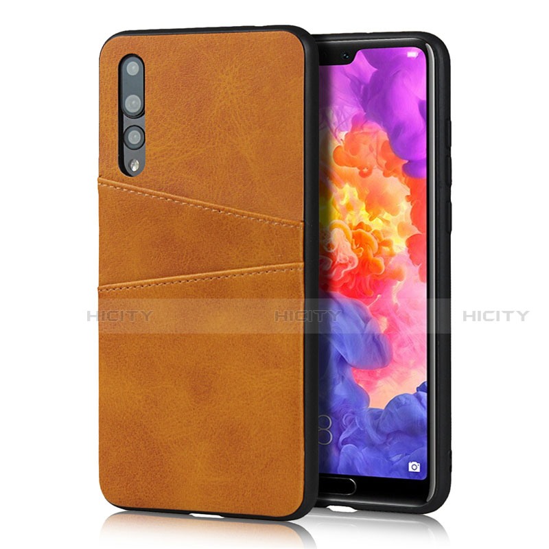 Handyhülle Hülle Luxus Leder Schutzhülle R10 für Huawei P20 Pro Orange Plus