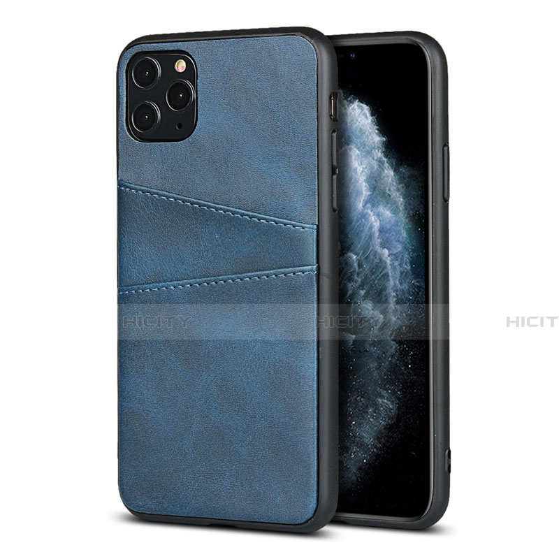 Handyhülle Hülle Luxus Leder Schutzhülle R15 für Apple iPhone 11 Pro Blau