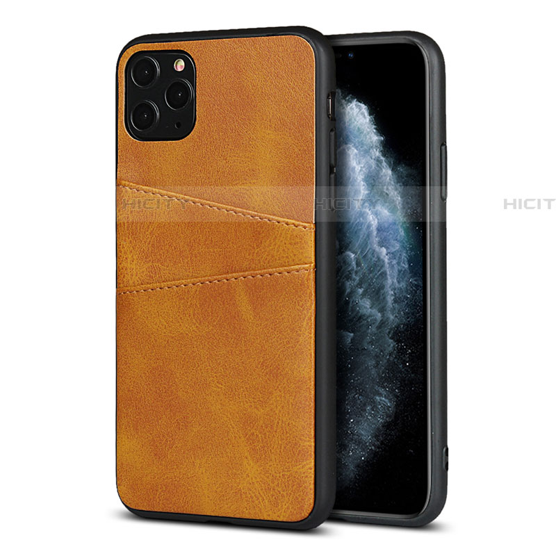 Handyhülle Hülle Luxus Leder Schutzhülle R15 für Apple iPhone 11 Pro Max Orange