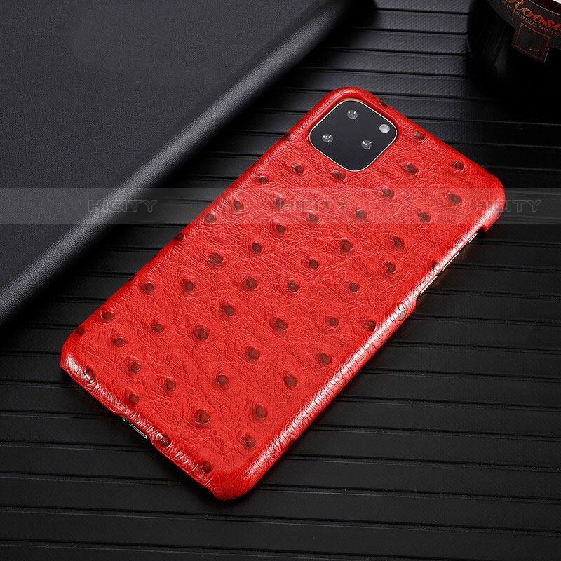 Handyhülle Hülle Luxus Leder Schutzhülle S01 für Apple iPhone 11 Pro Max Rot Plus