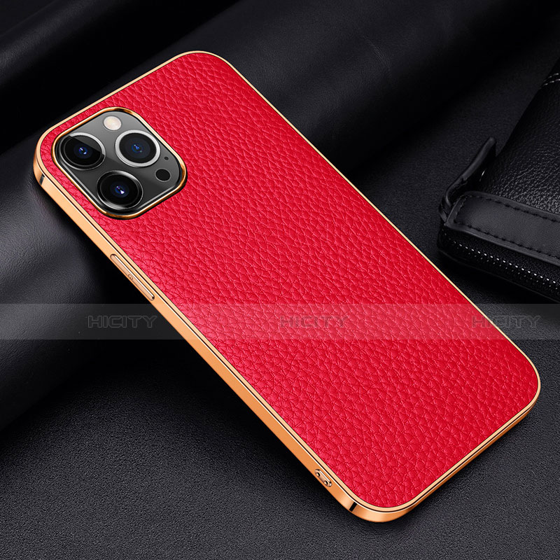 Handyhülle Hülle Luxus Leder Schutzhülle S01 für Apple iPhone 13 Pro Rot