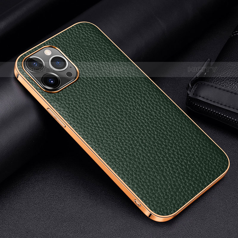 Handyhülle Hülle Luxus Leder Schutzhülle S01 für Apple iPhone 15 Pro groß