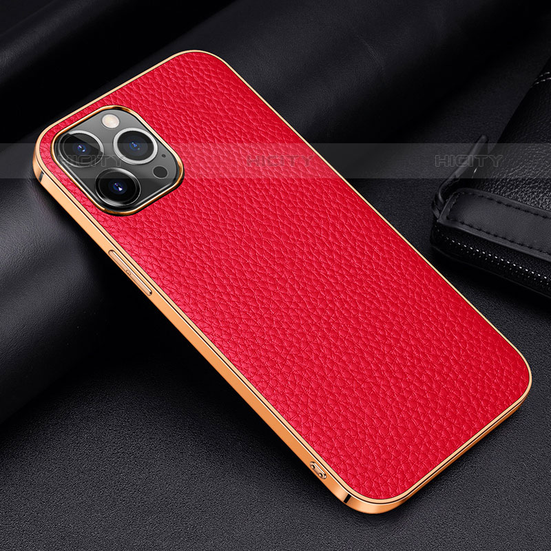 Handyhülle Hülle Luxus Leder Schutzhülle S01 für Apple iPhone 15 Pro Rot