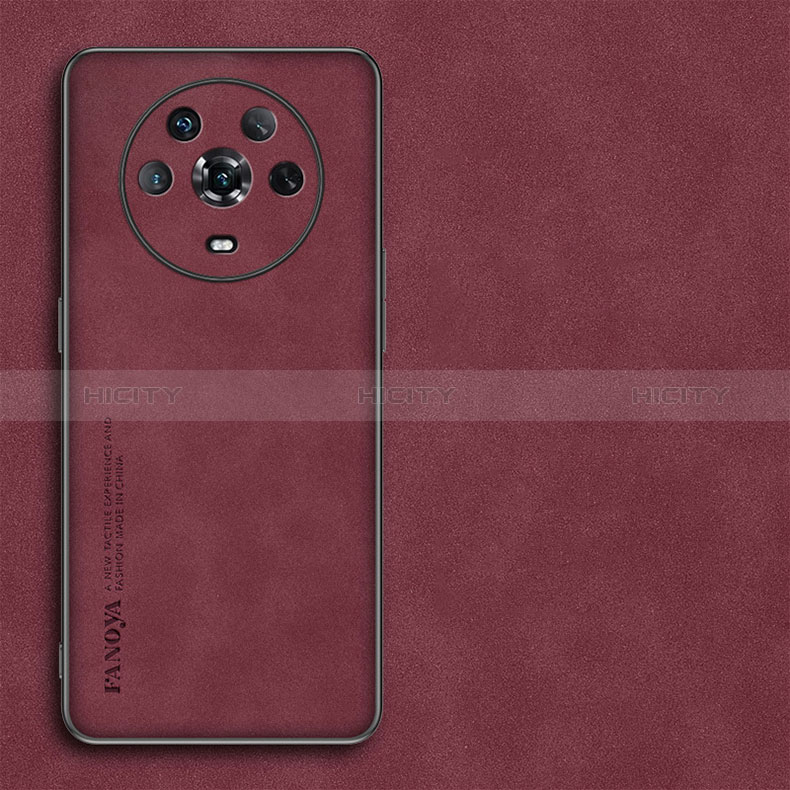 Handyhülle Hülle Luxus Leder Schutzhülle S01 für Huawei Honor Magic4 5G Rot