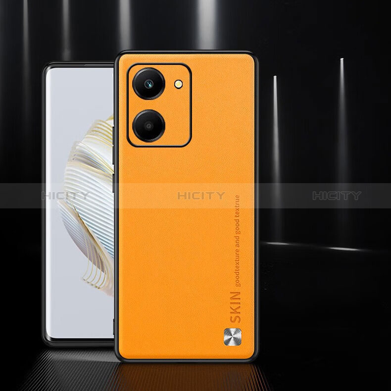 Handyhülle Hülle Luxus Leder Schutzhülle S01 für Huawei Honor X7a Orange