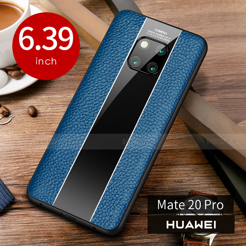 Handyhülle Hülle Luxus Leder Schutzhülle S01 für Huawei Mate 20 Pro Blau