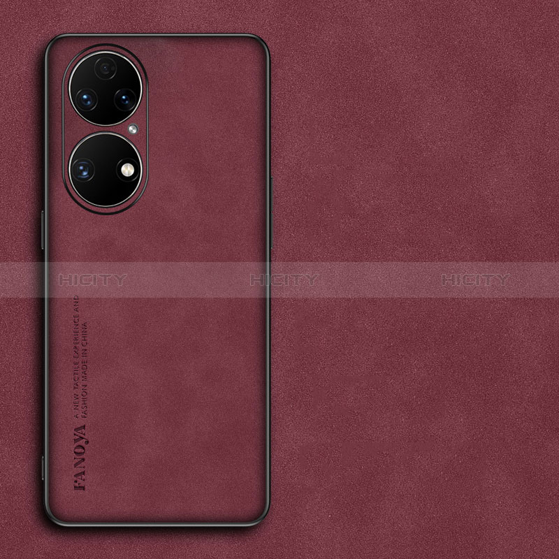 Handyhülle Hülle Luxus Leder Schutzhülle S01 für Huawei P50 Rot